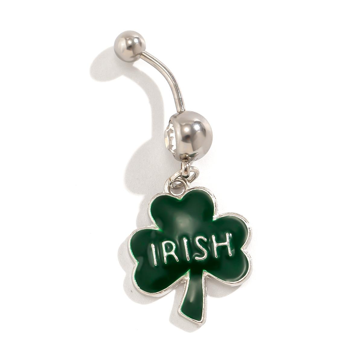 

Oktoberfest green pendant, sexy navel nail jewelry, creative letter hat BODYJEWELRY