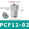Pneumatic Connector 304 Stainless Steel PCF 1/8” 1/4” 3/8” 1/2” BSP Internal Thread Pneumatic Hose Air Pipe Quick Fitting