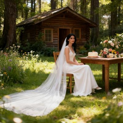 Bridal Veil Mesh Design Extra Long Wedding Veil Stunning Hairstyle Veil Scalp-friendly Soft Drooping Bridal Veil