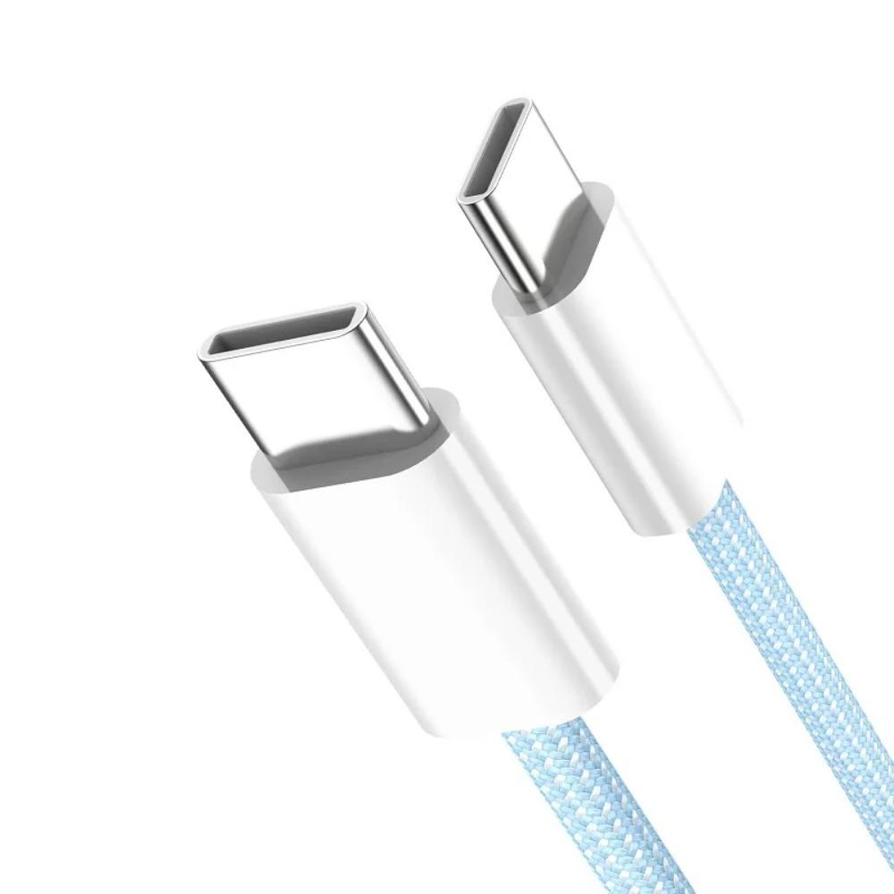 PD 60W Type C to Type C Color Cable For iphone 15 15pro Fast Charging For Xiaomi Samsung Huawei Type C Weaving Cable 1M 2M 3M