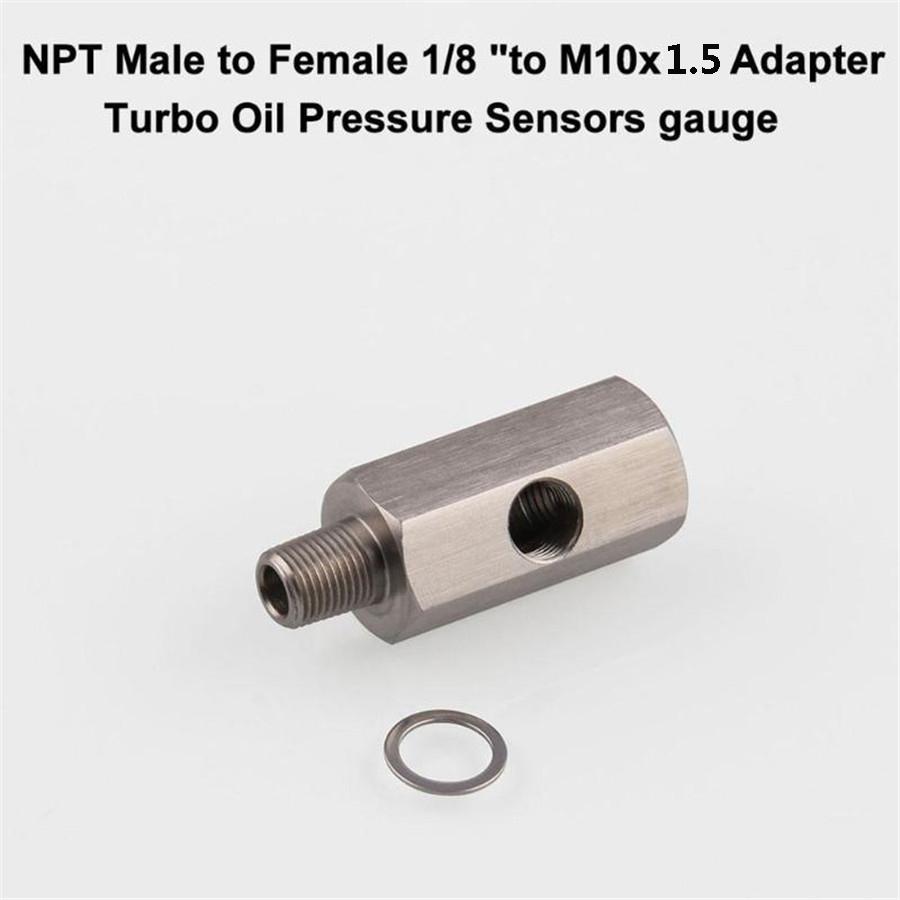 1/8"NPT Outlet Oil Pressure Sensor Adapter Turbo Oil Pressure Sensor