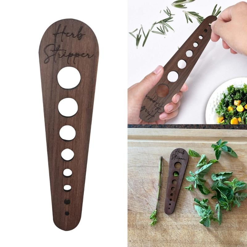 Holz-Gemüseblattentferner Effizientes Werkzeug zum Entfernen von Blattgemüse Ergonomischer Griff Gadget Küchenzubehör