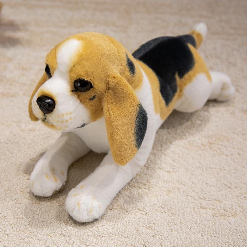 Simulation Beagle Plush Toy Cute Fluffy Cartoon Stuffed Animal Dog Doll Home Decor Gifts For Kids