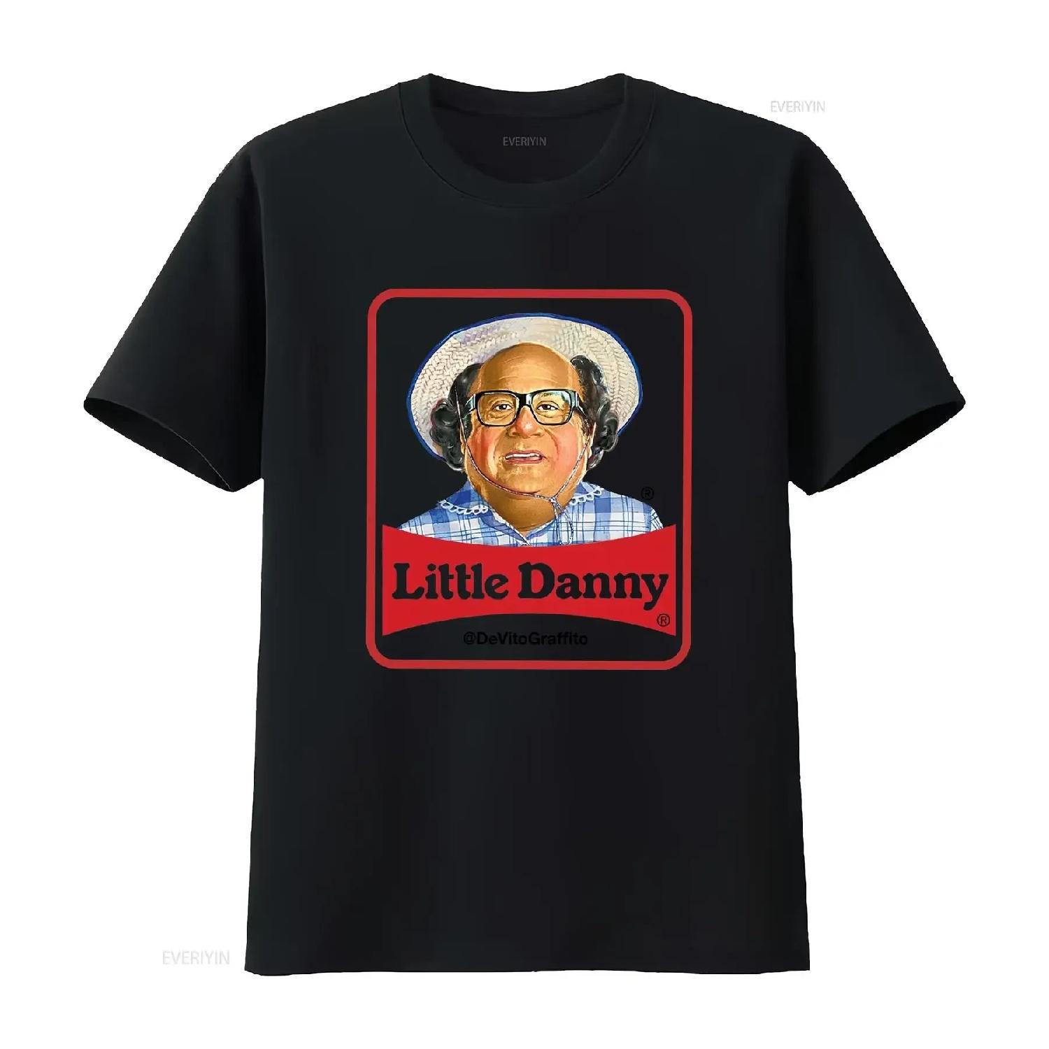 Little Danny Snak Cakes Classic Crewneck T Shirt vintage Washed Casual streetwear Versatile Breathable fashion homme S