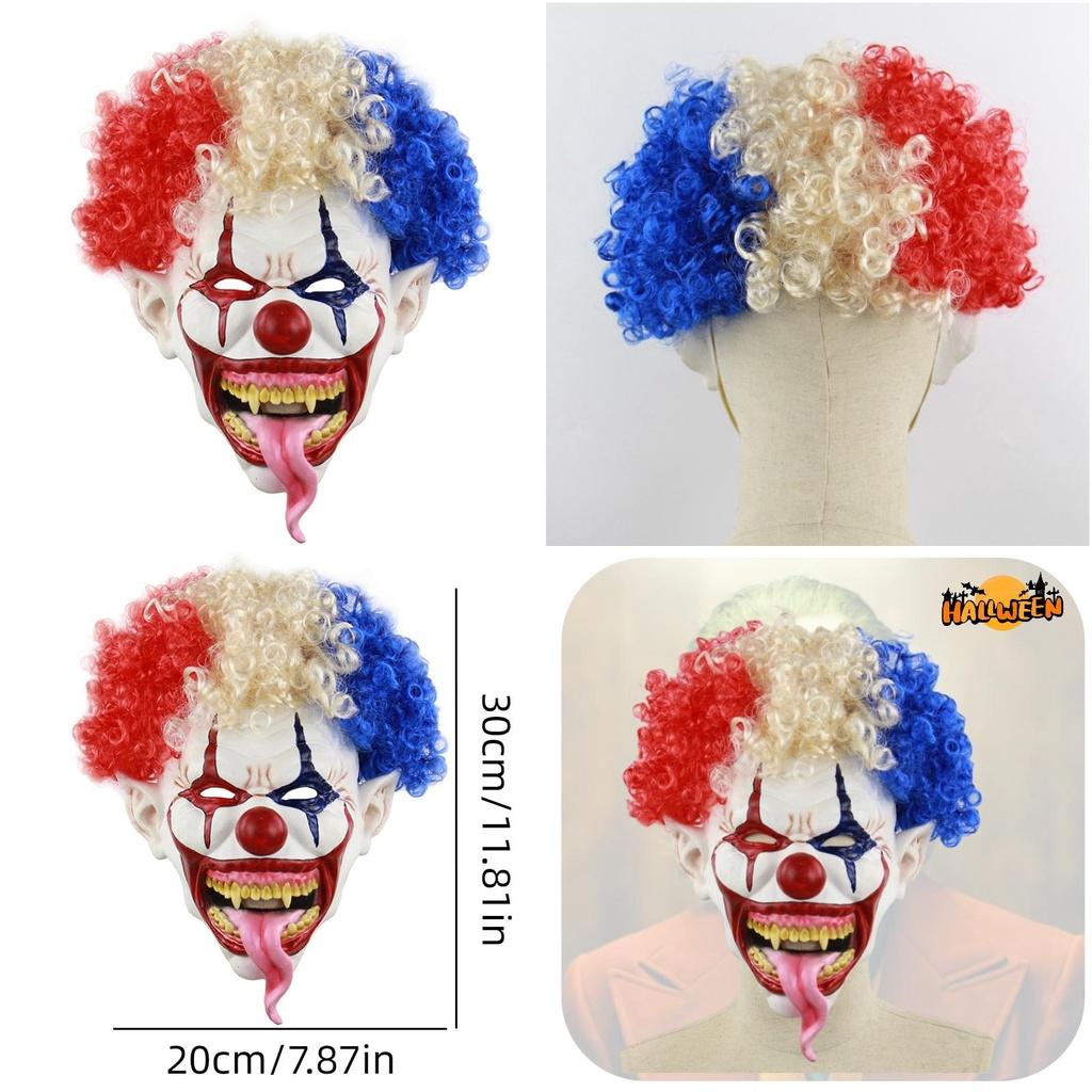 Explosive Head Clown Latex Mask For Halloween Horror Escape Room Haunted House