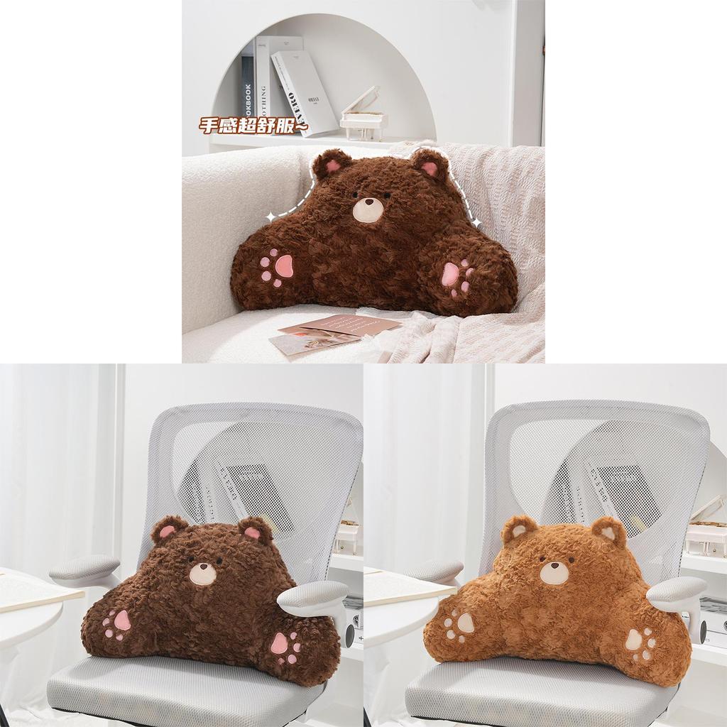 Cartoon Bear Plush Pillow With Doublesided Velvet For Home Living And Cozy Comfort