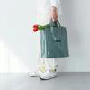 [TEMBEA] Tembea PAPER TOTE MEDIUM Paper Tote Bag Green Gingham
