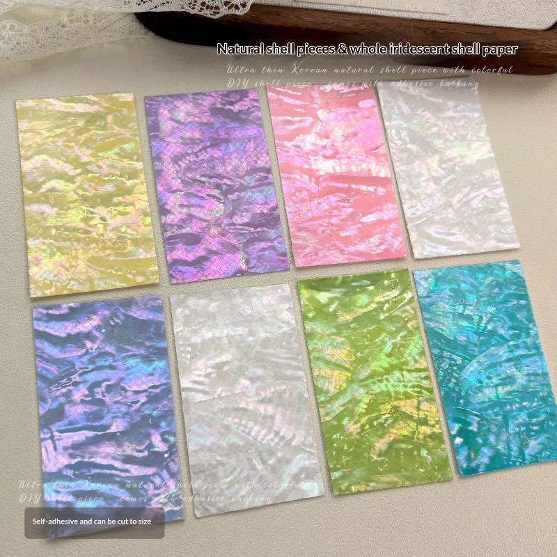 Luxury Shell Nail Charms, Elegant & Colorful Self-Adhesive Decals for an Upscale Manicure Look, DIY Nail Accessories