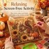 Fall Theme Pearl Painting Kit Sparkling  Beaded Canvas Art 5D Gem Art Craft Kit  For Adults