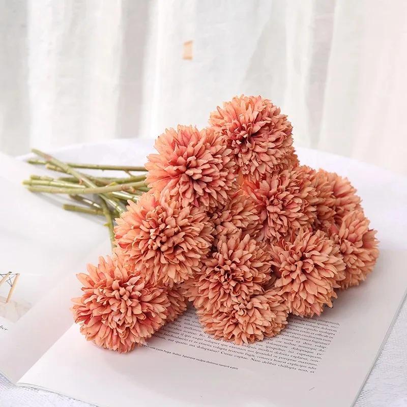 5Pcs Artificial Hydrangea Flower Bouquet Living Home Room Decoration DIY Vase Flower Fake Plants Party Table Wedding Decor