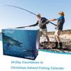 24 Days Countdown Fishing Lure Calendar Realistic Christmas Fishing Calendar  Men