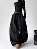 Pantaloni larghi plissettati stile coreano da donna per street dance per primavera/estate