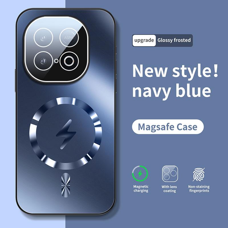 Magnetic Wireless Charging Shockproof Case For VIVO iQOO Z10 Turbo Pro Plus Neo10 Global Lens Film Protection Frosted Back Cover