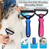 Pet Detangling Rake with Comb, Double-Sided Undercoat Rake Cat Dematting Brush, Deshedding Brush Removes Tangles And Loose Fur, Gentle Grooming Tool