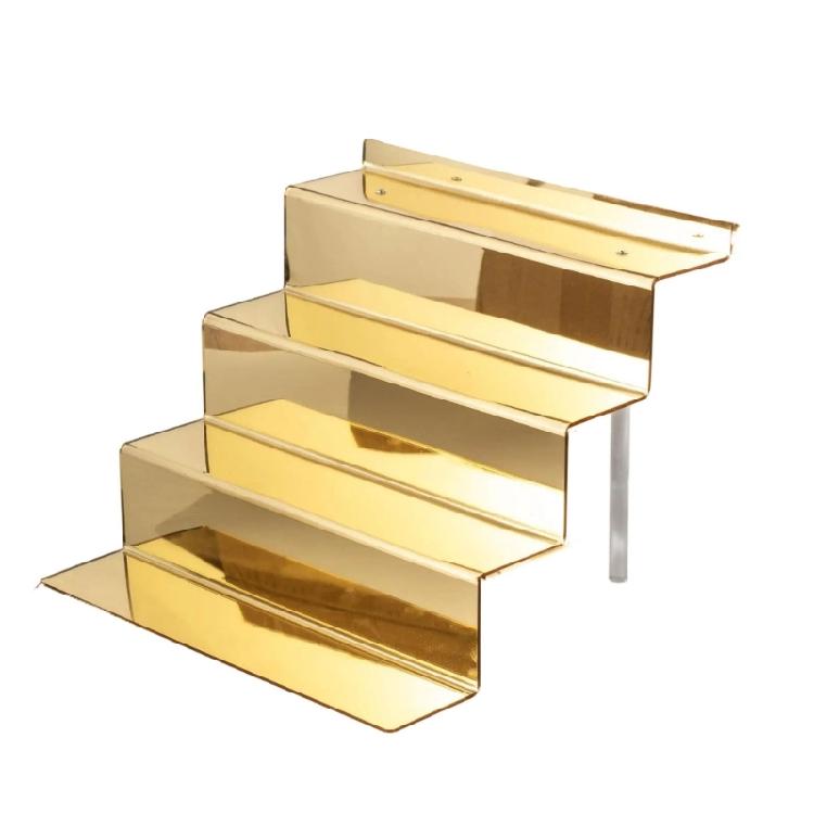 Mirror Finish Acrylic Display Stands Multi Layer Acrylic Organizers Sturdy Stand Holder For Cosmetics And Figurines