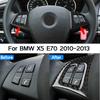 Car Sticker Self-adhesive Interior Trim Real Carbon Fiber Steering Wheel Button Decal Cover For BMW X5 E70 2010 2011 2012