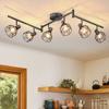 Spotlight 3/4 Head Metal Indoor Surface Mounted Multi Angle Adjustable Fixture Housing Home Ceiling Lamp Black Net Spot Lamp