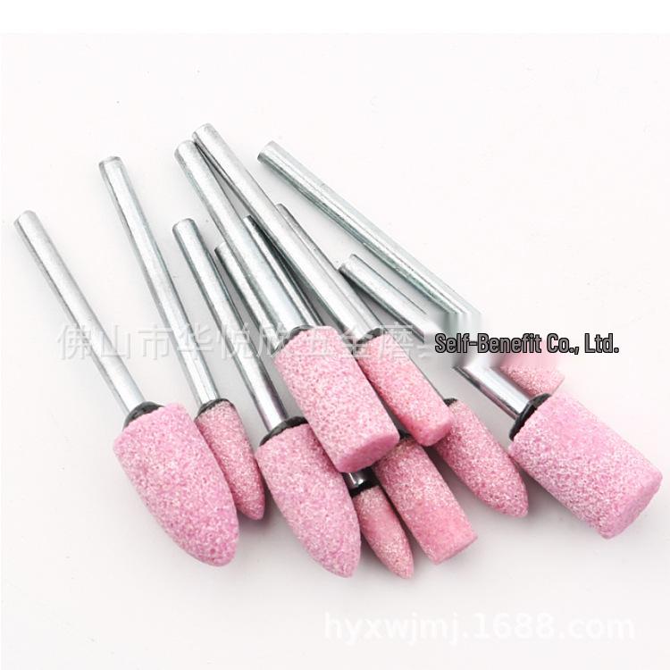 FY Red Corundum Grinding Head 3mm for Metal Mold with Chrome Steel & Ceramic Wheel.