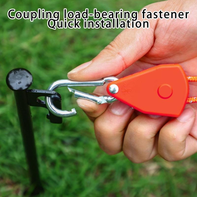Tent Tie Downs Rope Hangers Camping Pulley Rope Adjustable Reflective Tie Downs Rope Hangers Tent Guide Rope for Outdoor
