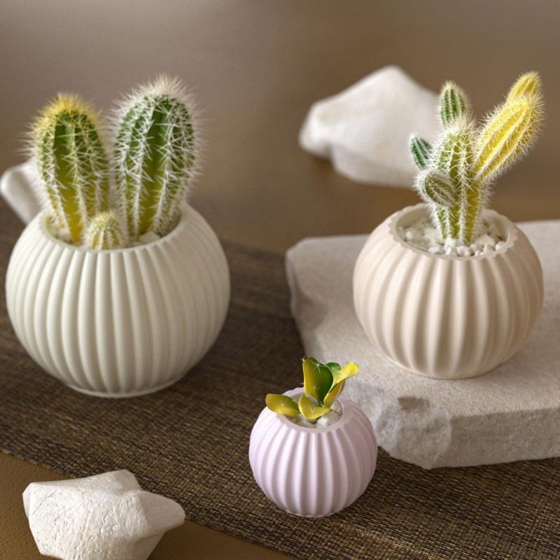 Silicone Striped Candle Cup Mold Circular Shape Easy Demold Reusable Tool For Resin Casting Crafts Gift Projects