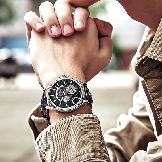AILANG Hohle mechanische Uhr Herrenuhr Neue vollautomatische Trend-Herrenuhr