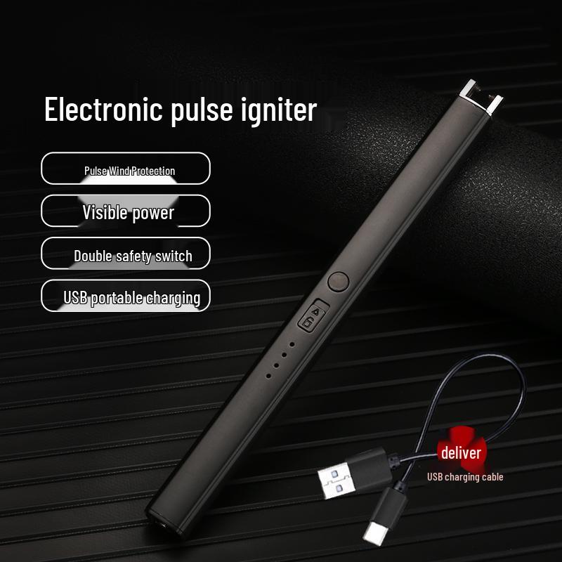 Aroma Candle Lighter: Rechargeable Electric Long-Handle Igniter for Incense & Fireworks.