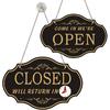 Open Signs For Business, Plastic Open Sign, Double Sides with “Will Return” Clock, with Hanging Chain, Refer toStore Office Bars Retail Shop,