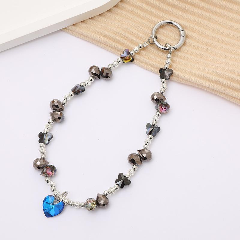 New Pearl Bow Beaded Pendant Phone Case Charm Wrist Strap Lanyard