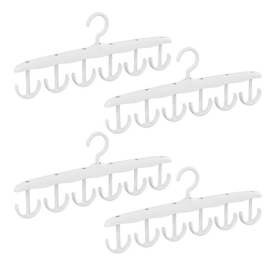45326 Pcs Hangers with 12 Swivel Hooks Great Load Bearing Rotary Hat Belt Scarf Socks Tie