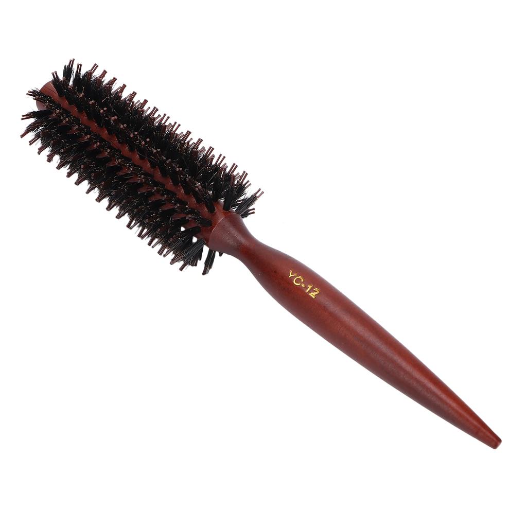 Round Styling Hair Brush Salon Use Curling Roller Hairbrush with Pointed Tail HandleVertical Lines