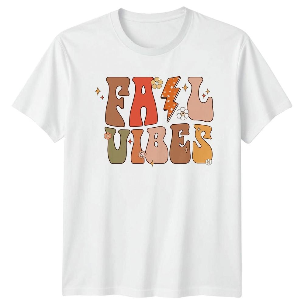 Fall Vibes Unisexs TShirt Retro Fall Autumn Gift For Her S
