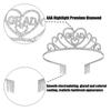 New Model Graduation Party Set - Crown Shoulder Strap 2-piece Set - Alloy Rhinestone Letter Headpiece