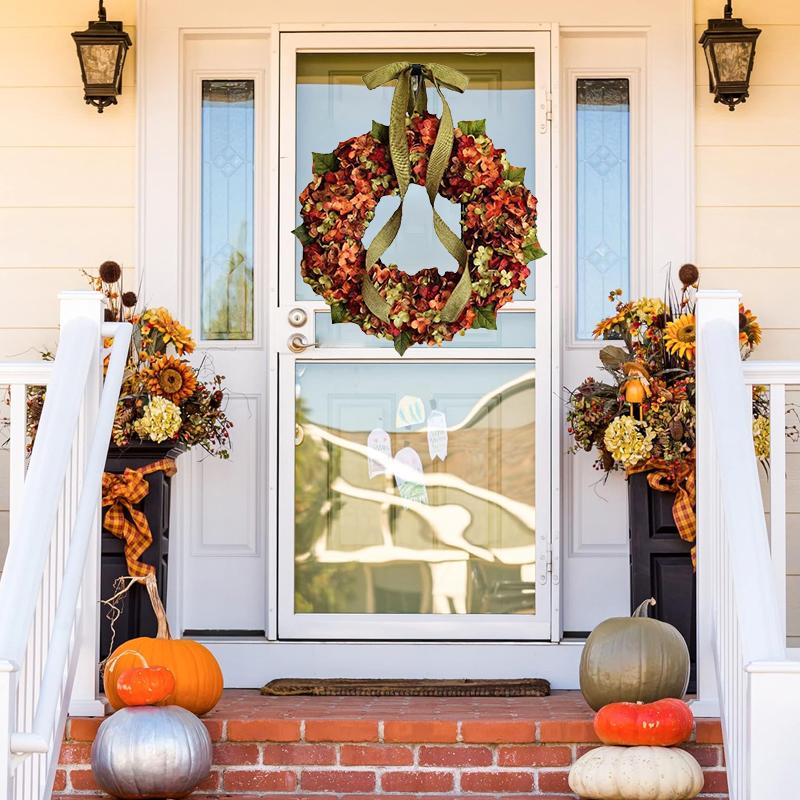 Autumn Artificial Wreath Silk Flower Material Thanksgiving Decorations Exquisite Fall Decorations Home Decoration 30cm