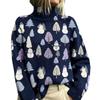 Winter women's new snowman tree print turtleneck casual imitation sweater Christmas sweater