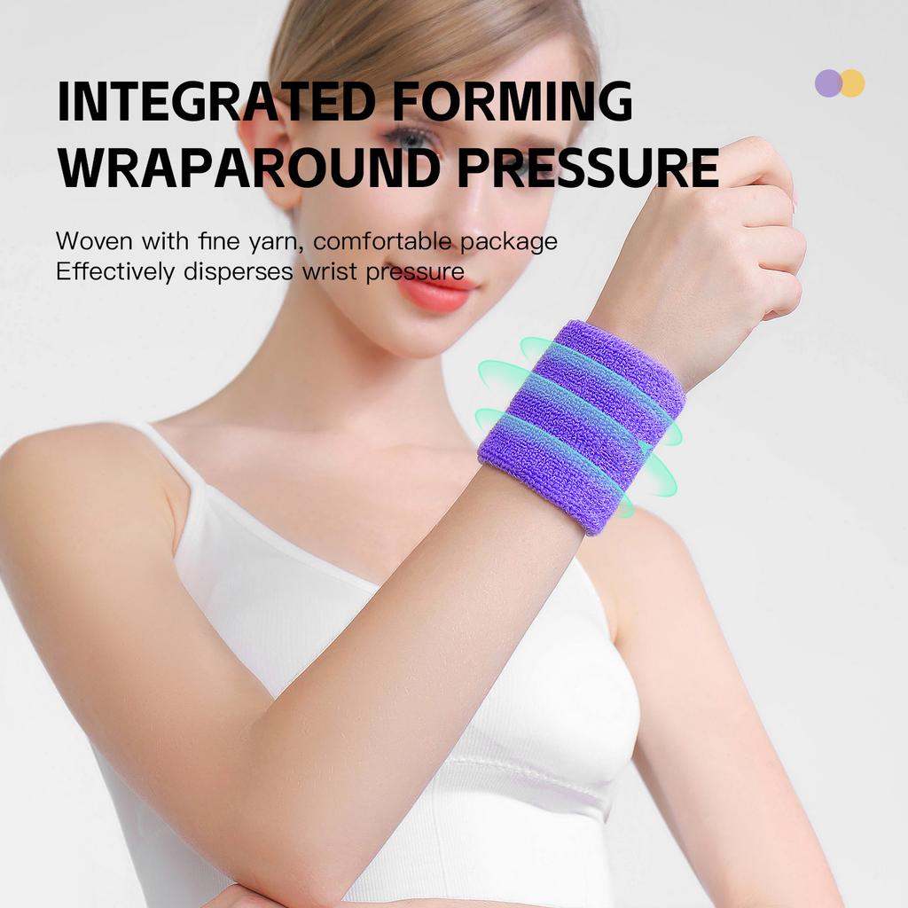 1 PC Towel Sports Wrist Bands Tennis Sweat Bands Wrist Guard Basketball Fitness Sweatbands Wrist Wrap Wrist Protection Badminton 1