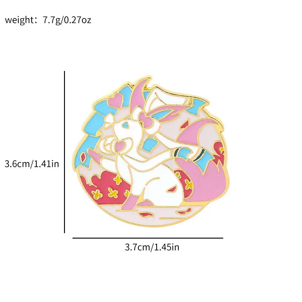 Cute Cartoon Pokemoned Metal Badge, Magical Treasure, Pet Elf Creative Brooch Accessory