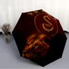 Galatasaray Fashionable Automatic Opening/Closing Folding Umbrella. Portable and Foldable, Ideal for Gift, Travel, and Daily Use.