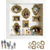 Mini Figurines DIY Mini Museum Silhouette Box Gold Frames Memory Preservation Shadow Box Frame Photo Frame Travel Memories