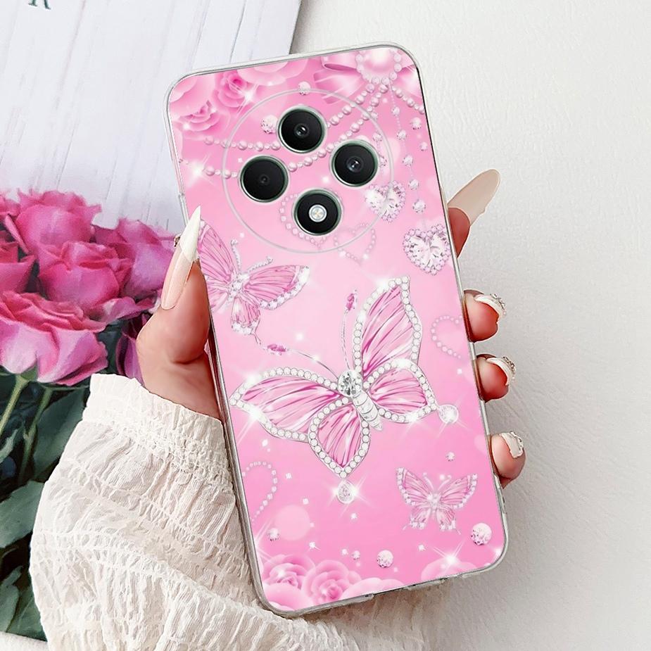 For Oppo Reno 12F 5G Case Reno12 FS CPH2637 Colorful Flowers Painted Cover Soft Silicone Case For Oppo Reno12 F 4G Reno12F Shell