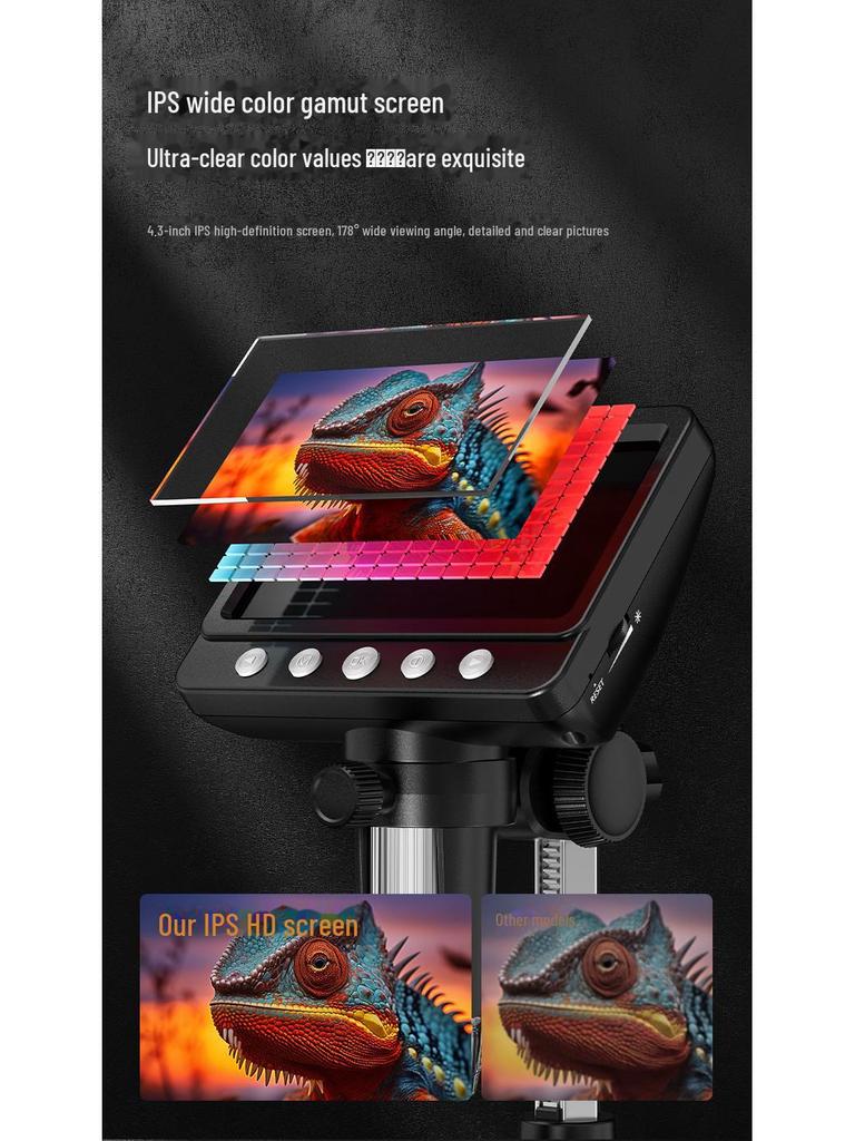 4.3-inch Digital Electronic Microscope for Industrial Maintenance and Detection