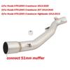 For Honda VFR1200X Crosstourer 2012-2020 VFR1200X Crosstourer DCT Crosstourer Highlander 51mm Motorcycle Exhaust Mid Link Pipe