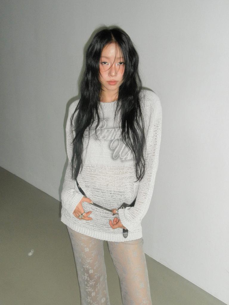 INSEOWL Soft Sheer Knit - Light Gray