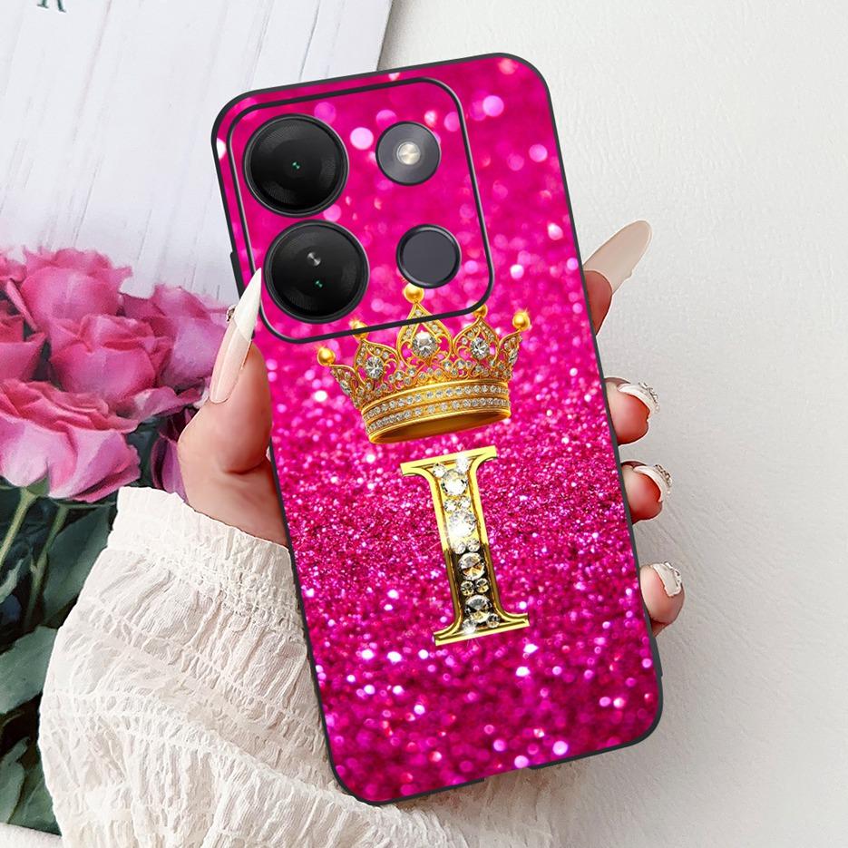For Infinix Smart 7 HD Case X6516 Luxury Letters Cover Soft Silicone Phone Case For Infinix Smart 7 Plus Smart7 X6515 X6517 Bags