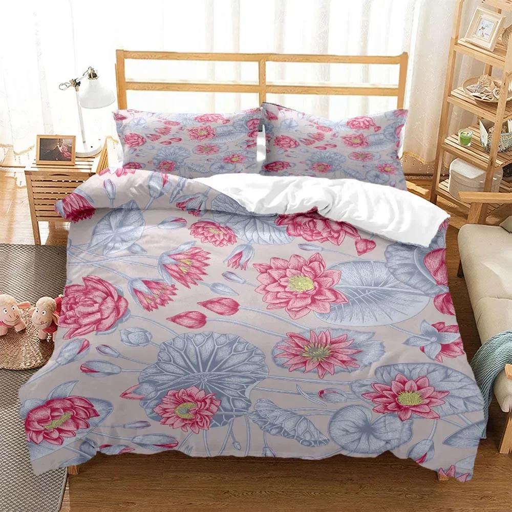 

Plant flowers Digital Comfortable Duvet Quilt Cover Pillowcase Bedding Set Children Bedroom Decoration Home Textile 70x133cm
