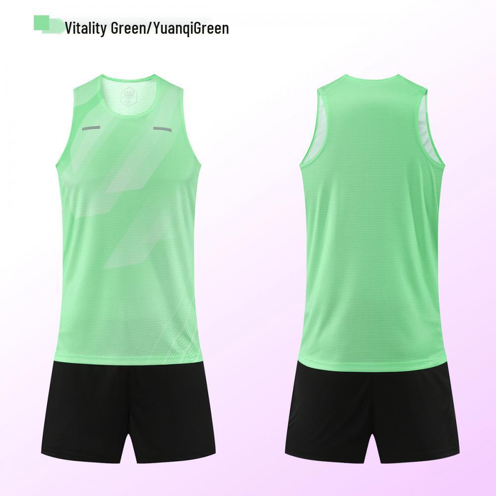 Men s and Women s Professional Track & Field Sportswear Set: Marathon Running Vest & Training Uniform 2XL Men