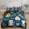 3D Printed Cartoon Cat Bedding Set Cartoon Animal Duvet Cover Double Twin Full Queen King Adult Kids Bedclothes Quilt Cover