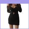 Female Solid Color Dress For Women Street Style In Autumn