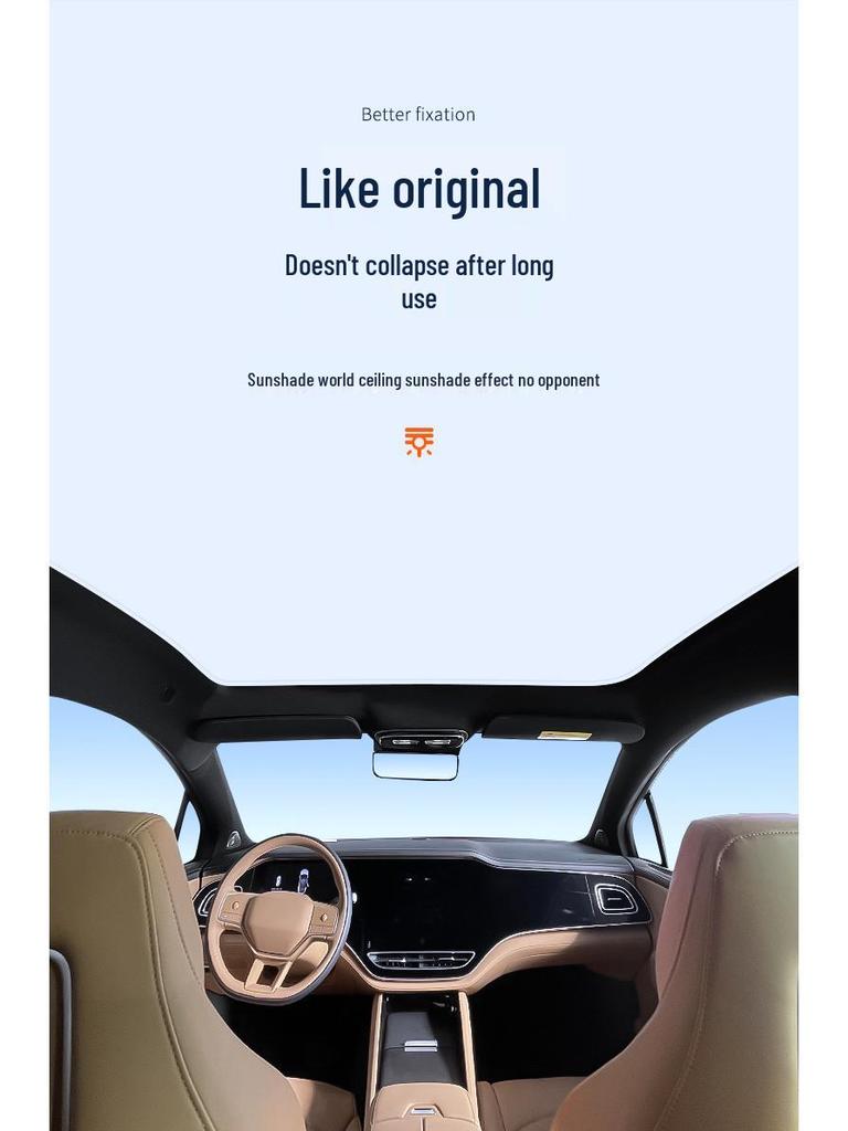 Compatible with Feifan 22-24 R7: radar-free sunroof, ice crystal sunshade, heat insulation, UV protection, privacy, and blackout panel.
