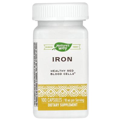 Iron, 18 Mg, 100 Capsules