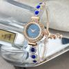 Women Light‑Luxury Diamond‑Inlaid Chalcedony Bracelet Quartz Watch Pull‑Adjustable Fashion Wrist Watch